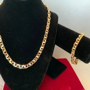 Camrose & Kross JBK Jacqueline Kennedy Gold-Tone Crystal Link Necklace&Bracelet